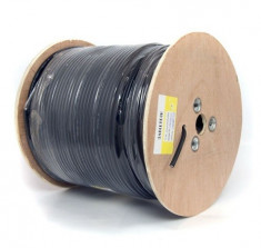 Cablu coaxial, F690BV+gel, cupru, negru - 402266 foto