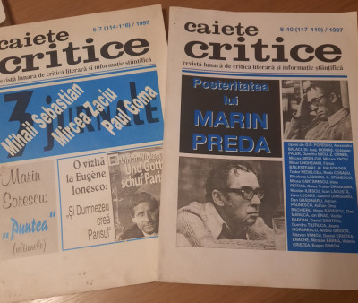 Caiete Critice revistă critică literară, nr. 5-7, 8-10, 1997 foto