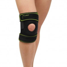 Genunchiera cu deschidere Control LifeFit, neopren, inchidere velcro, Negru/Verde foto