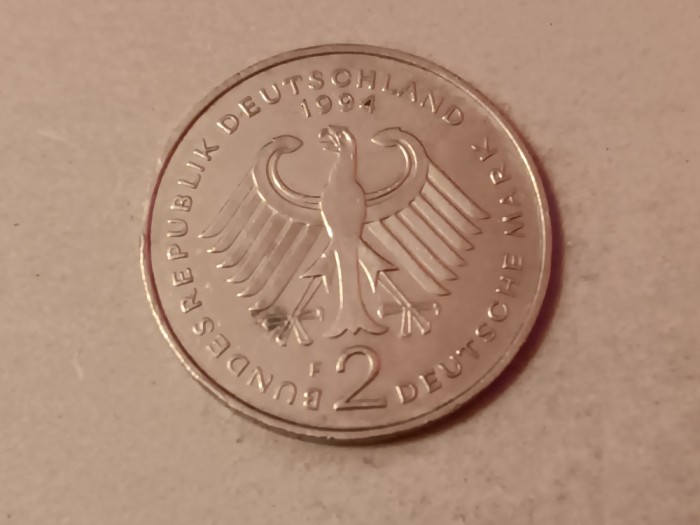 C50 - Moneda foarte veche - Germania - 2 marci - 1994 litera F