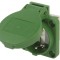 Conector alimentare AC 2P+PE 250V 16A verde