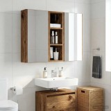 vidaXL Dulap de perete pentru baie Lemn vechi 20 x 16 x 62,5 cm 889309