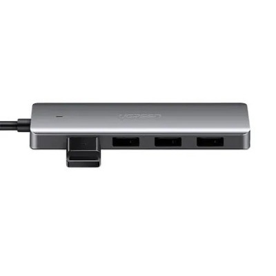 Hub Multiport 5 in 1 Ugreen CM219, USB Type-C la 4x USB 3.0, 1x Input USB-C PD 5V 2A, Space Gray foto