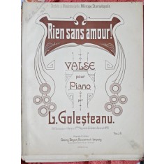 Rien sans amour! vals pentru pian - L. Golesteanu