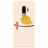 Husa silicon pentru Samsung S9 Plus, Flat Minimal Cute Bird Illustration