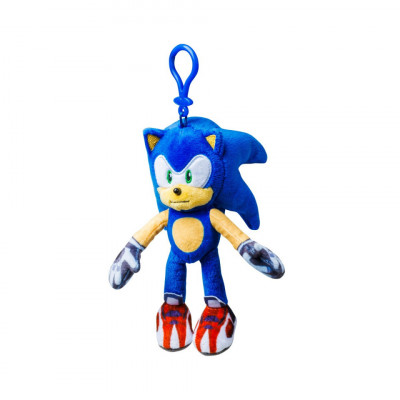 Sonic Prime - Jucarie de plus cu agatatoare, 15 cm, Sonic NY, strip foto