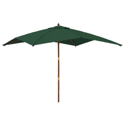Umbrela de gradina stalp din lemn, verde, 300x300x273 cm GartenMobel Dekor foto