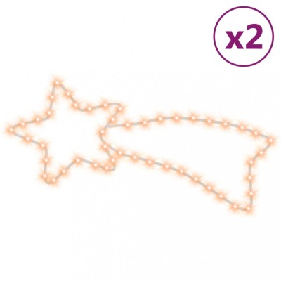 Figurina cometa de Craciun 48 LED-uri 2 buc. alb cald 65x28 cm foto