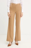 Morgan pantaloni PETAL.F culoarea bej, drept, high waist, PETAL.F