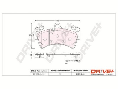 Dr!ve+ DP1010.10.0911 set placute frana,frana disc foto