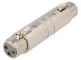 Adaptor XLR Feminin 3-Pin Argintiu