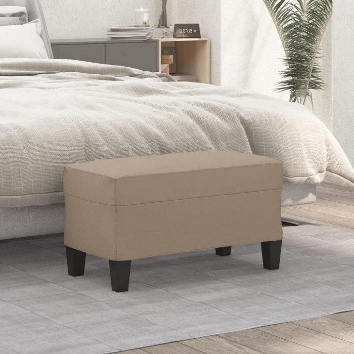 vidaXL Bancă, cappuccino, 70x35x41 cm, piele ecologică 349444
