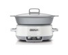 Slow cooker Crockpot, digital, vas compatibil cu foc si inductie, 6L, Otel inoxidabil, alb [CSC027X] - RESIGILAT, Crock-Pot