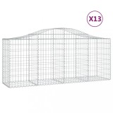 Cumpara ieftin Cosuri gabion arcuite 13 buc, 200x50x80/100 cm, fier galvanizat