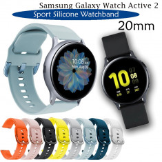 Curea silicon 20mm ceas Samsung Galaxy Watch Active 1 2 Galaxy Watch 42mm 3 41mm