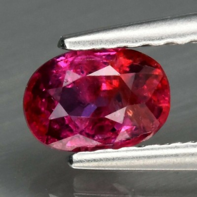 ~ &amp;gt; SAFIR NATURAL ROZ-PORTOCALIU 0,49 ct. NETRATAT Certificat de Autenticitate ! foto