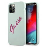 Husa TPU Guess Vintage Fuchsia Script pentru Apple iPhone 12 Pro Max, Albastra GUHCP12LLSVSBF