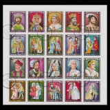 Cumpara ieftin Fujeira 1971 &quot; Regii Frantei/costume&quot;, serie 20 marci in bloc stampilata