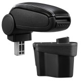 [pro.tec] Marca specifica pentru cotiera auto Kia Rio 3. (UB) - cotiera auto - cu compartiment pentru depozitare - imitatie piele - negru, cu cusatura
