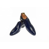 Cumpara ieftin Oferta marimea 38, 41, - Pantofi barbati eleganti bleumarin din piele naturala lac, ENZO - LMOD1BLMLAC
