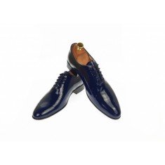 Oferta marimea 38, 41, - Pantofi barbati eleganti bleumarin din piele naturala lac, ENZO - LMOD1BLMLAC