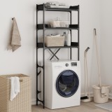 Gossi dulap masina de spalat, negru, 67x25x163 cm lemn prelucrat