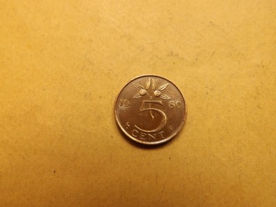 Olanda 5 Centi 1980 - MO 2 foto