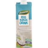 Bautura de Orez cu Cocos Dennree, Bio, Fara Lactoza, Fara Gluten, Vegana, 1L