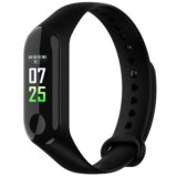 Bratara de fitness Smart M3 cu ritm cardiac si monitor de tensiune arteriala - negru
