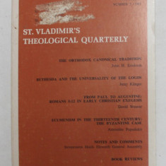 ST. VLADIMIR 'S THEOLOGICAL QUARTERLY , REVISTA TEOLOGICA , VOLUMUL 27 , NR. 3 , 1983, PREZINTA PETE , PAGINA DE TITLU CU LIPSA *