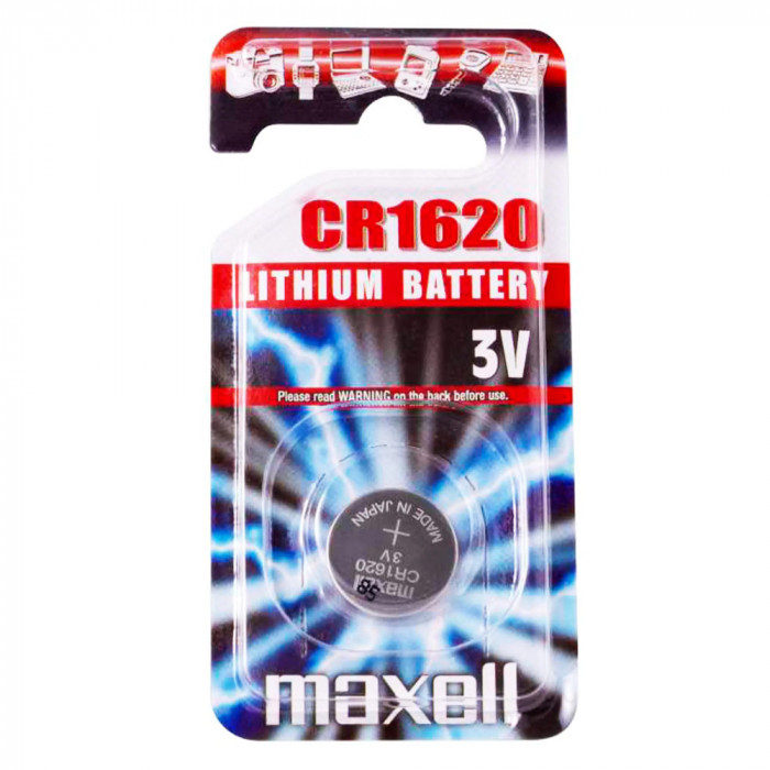 Baterie Litiu 3V 80mAh, Dimensiuni 16 x 20 mm Maxell Blister 1