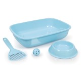 Litiera/paleta/jucarie/castron albastru