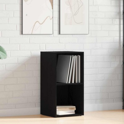 vidaXL Cutie de depozitare LP Stejar negru 71x34x36 cm Lemn prelucrat foto