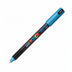 Marker Uni Posca 0.7mm Pc-1mr Albastru Metalizat