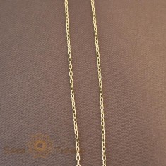 Lantisor finut unisex placat cu aur 18K, model 1 cu 1, 45 cm