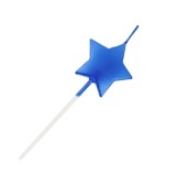 Cumpara ieftin Lumanare festiva pentru tort, model steluta eleganta, cu betisor pentru fixare, finisaj lucios, 11 x 3.2 cm, albastru