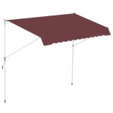 Outsunny Store banne Manual retractabil 3L x 1,5l m Auvent Telescopique fara Gatire Inclinatie si Inaltime reglabila Instalare Rapida metal alu Polies