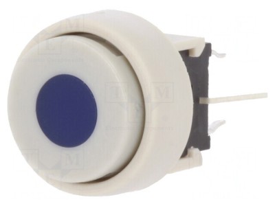 Comutator Tastatură Albă cu LED Albastru DPDT 0,1A/30VDC foto