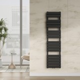 Handtuchheizk&ouml;rper Voss Schwarz 160x40cm Lamellen [neu.haus] HausGarden Leisure