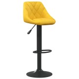 Cumpara ieftin Scaun de bar, galben mustar, catifea
