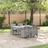 VidaXL Set mese grădină 5 pcs Gri deschis 150 x 100 x 73 cm