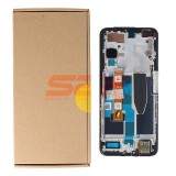 Display LCD cu Touchscreen si Rama Realme X50 5G Original Negru (Service Pack)
