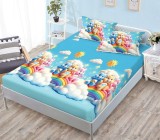 Husa Pat cu Elastic 3 Piese 180x200 cm + 2 Fete Perna 50x75 cm