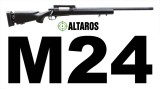 Cumpara ieftin CELEBRUL SNIPER M24 CAMUFLAJ,PUSCA DE MARE DIMENSIUNE 1,20MMLUNETA,BIPOD SI BILE BONUS,CALIBRU 6MM.