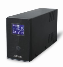 UPS GEMBIRD, Line Int. cu management, mini tower, 3000VA/1800W, AVR, IEC x 3/ Schuko x 3, 4 x baterie 12V/7Ah, display LCD, back-up 1 - 10 min., &quot;EG-U