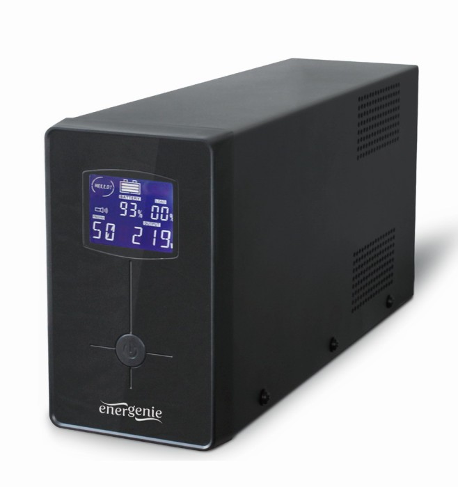 UPS GEMBIRD, Line Int. cu management, mini tower, 3000VA/1800W, AVR, IEC x 3/ Schuko x 3, 4 x baterie 12V/7Ah, display LCD, back-up 1 - 10 min., &quot;EG-U