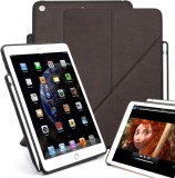 Husa de protectie pentru iPad 2017/2018 Khomo, piele PU, negru, 9,7 inchi