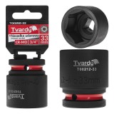 Cheie tubulara de impact in 6 puncte 3 / 4&quot;, 33 mm, Cr-Mo, Tvardy T00212-33