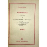 Edouard Schure - Marii initiati. Prezentare a istoriei secrete a religiilor (Editia: 1991)
