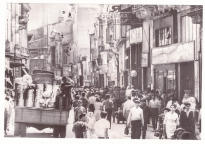 1065 - BUCURESTI, Lipscani street Romania - real PHOTO (17/11 cm) - unused 1966 foto